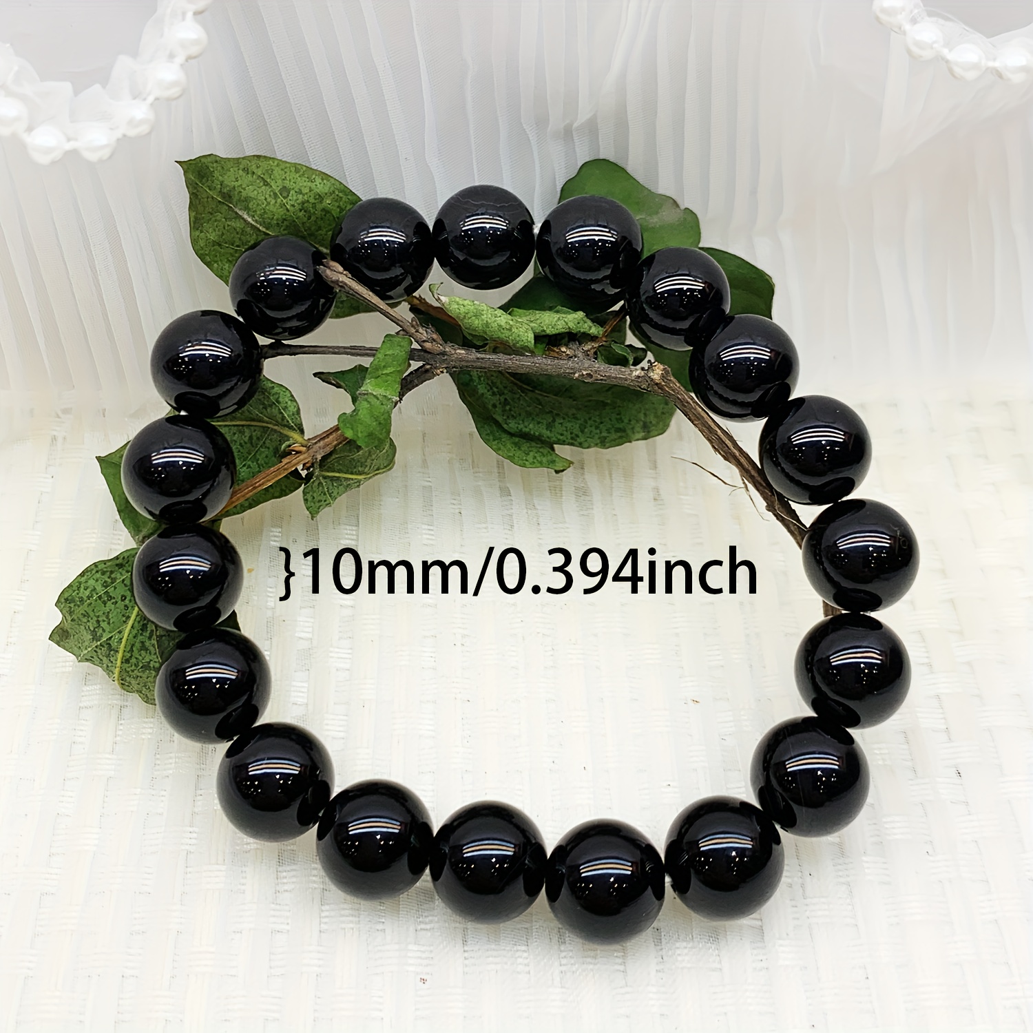 Natural Agate Heart Bracelet 10mm October Birthstone